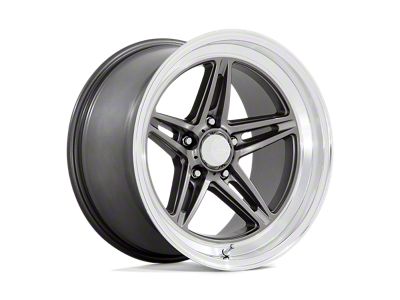 American Racing Groove Anthracite with Diamond Cut Lip Wheel; 18x8; 0mm Offset (18-24 Jeep Wrangler JL)