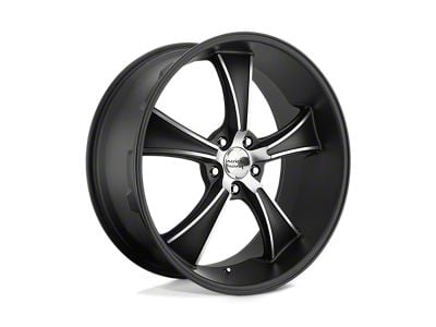 American Racing BLVD Satin Black with Machined Face Wheel; 18x9.5; 0mm Offset (97-06 Jeep Wrangler TJ)