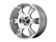 American Racing Dagger Silver Machined Wheel; 17x8; 12mm Offset (97-06 Jeep Wrangler TJ)