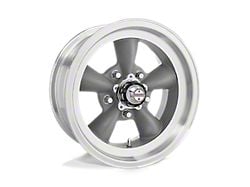 American Racing Torq Thrust D Gray with Machined Lip Wheel; 15x8.5; -25mm Offset (97-06 Jeep Wrangler TJ)