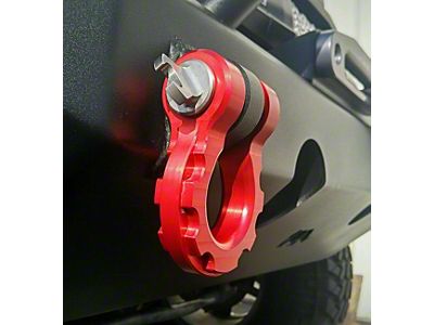 American Trail Products Billet D-Ring Shackles; Red