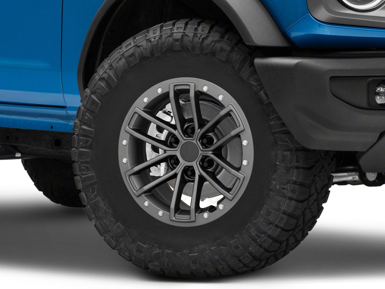 American Trucks Wheels Bronco Raptor Beadlock Style Charcoal 6 Lug Wheel 17x85 34mm Offset 2272