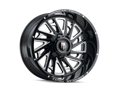 American Truxx Blade Gloss Black Milled 6-Lug Wheel; 24x14; -76mm Offset (03-09 4Runner)