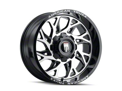 American Truxx Destiny Gloss Black Machined 6-Lug Wheel; 22x12; -44mm Offset (03-09 4Runner)