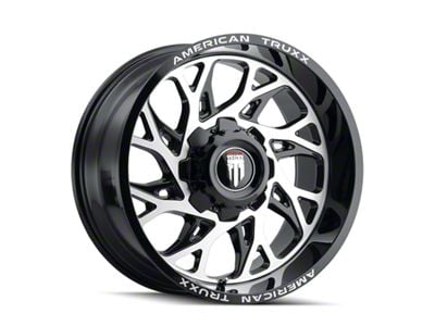 American Truxx Destiny Gloss Black Milled 6-Lug Wheel; 22x12; -44mm Offset (03-09 4Runner)