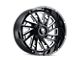 American Truxx Blade Gloss Black Milled 6-Lug Wheel; 24x14; -76mm Offset (04-15 Titan)