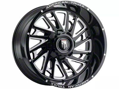 American Truxx Blade Satin Black Milled 6-Lug Wheel; 22x12; -44mm Offset (04-15 Titan)