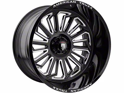 American Truxx Butcher Gloss Black Milled 6-Lug Wheel; 20x10; -24mm Offset (04-15 Titan)