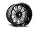 American Truxx Butcher Gloss Black Milled 6-Lug Wheel; 20x12; -25mm Offset (04-15 Titan)