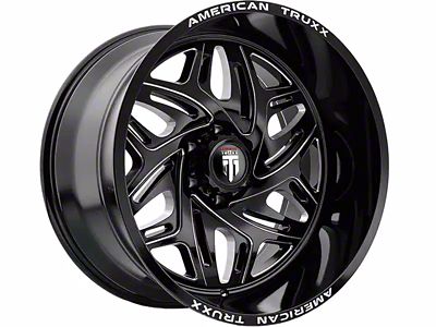 American Truxx Euphoria Gloss Black Milled 6-Lug Wheel; 22x12; -44mm Offset (04-15 Titan)