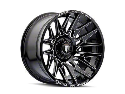 American Truxx Evolution Gloss Black Milled 6-Lug Wheel; 22x12; -44mm Offset (04-15 Titan)