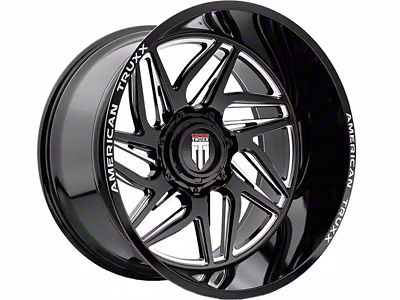 American Truxx Goliath Gloss Black Milled 6-Lug Wheel; 20x9; -12mm Offset (04-15 Titan)