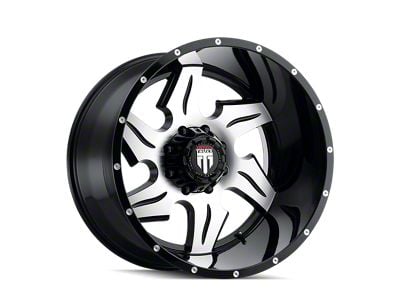 American Truxx Ninja Gloss Black Machined 6-Lug Wheel; 22x14; -76mm Offset (04-15 Titan)