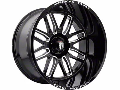 American Truxx Restless Gloss Black Milled 6-Lug Wheel; 20x10; -25mm Offset (04-15 Titan)