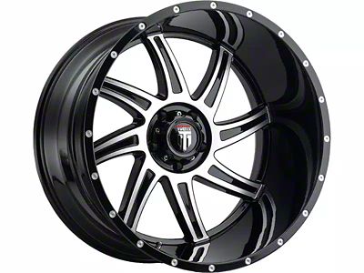 American Truxx Vortex Gloss Black Machined 6-Lug Wheel; 20x10; -24mm Offset (04-15 Titan)