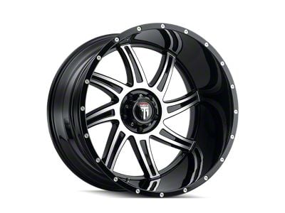 American Truxx Vortex Gloss Black Machined 5-Lug Wheel; 22x12; -44mm Offset (07-13 Tundra)