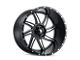 American Truxx Vortex Satin Black Milled 5-Lug Wheel; 22x12; -44mm Offset (07-13 Tundra)