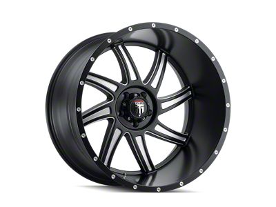 American Truxx Vortex Satin Black Milled 5-Lug Wheel; 24x14; -76mm Offset (07-13 Tundra)