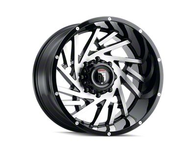 American Truxx Web Gloss Black Machined 5-Lug Wheel; 20x12; -44mm Offset (07-13 Tundra)