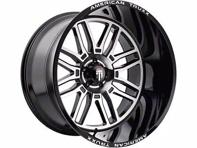 American Truxx Restless Gloss Black Machined 6-Lug Wheel; 20x10; -25mm Offset (10-24 4Runner)