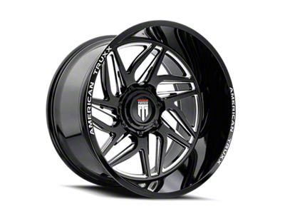 American Truxx Goliath Gloss Black Milled 6-Lug Wheel; 24x14; -76mm Offset (03-09 4Runner)