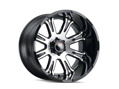 American Truxx Bomb Gloss Black Machined 6-Lug Wheel; 22x14; -76mm Offset (22-24 Bronco Raptor)