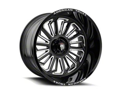 American Truxx Butcher Gloss Black Milled 6-Lug Wheel; 24x14; -76mm Offset (22-24 Bronco Raptor)