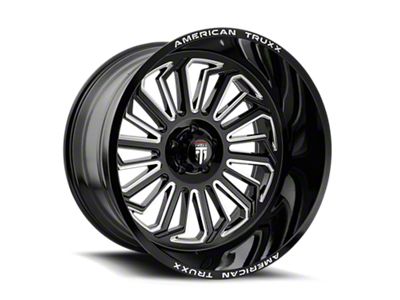 American Truxx Butcher Gloss Black Milled 6-Lug Wheel; 24x14; -76mm Offset (21-25 Bronco, Excluding Raptor)