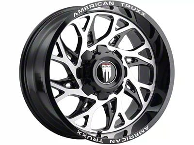 American Truxx Destiny Gloss Black Machined 6-Lug Wheel; 20x9; 0mm Offset (21-24 Bronco, Excluding Raptor)