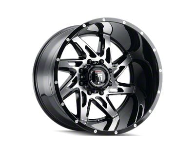 American Truxx Spyder Gloss Black Machined 6-Lug Wheel; 22x14; -76mm Offset (22-24 Bronco Raptor)