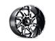 American Truxx Spyder Gloss Black Machined Wheel; 22x14; -76mm Offset (05-10 Jeep Grand Cherokee WK)