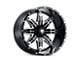 American Truxx Lonestar Gloss Black Machined Wheel; 22x12; -44mm Offset (11-21 Jeep Grand Cherokee WK2)