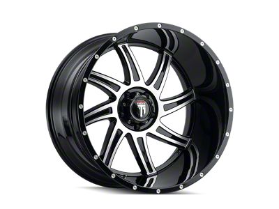 American Truxx Vortex Gloss Black Machined Wheel; 24x14; -76mm Offset (11-21 Jeep Grand Cherokee WK2)