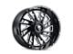 American Truxx Blade Gloss Black Milled Wheel; 20x10; -24mm Offset (20-24 Jeep Gladiator JT)