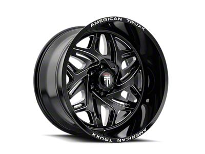 American Truxx Euphoria Gloss Black Milled Wheel; 20x10; -19mm Offset (20-24 Jeep Gladiator JT)