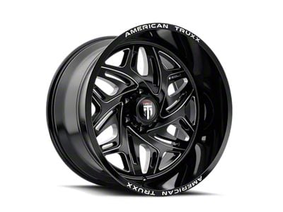 American Truxx Euphoria Gloss Black Milled Wheel; 20x9; 0mm Offset (20-24 Jeep Gladiator JT)