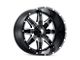 American Truxx Lonestar Satin Black Milled Wheel; 22x12; -44mm Offset (20-24 Jeep Gladiator JT)