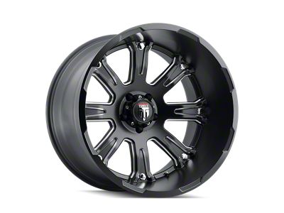 American Truxx Bomb Satin Black Milled Wheel; 22x14; -76mm Offset (22-24 Jeep Grand Cherokee WL)