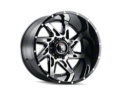 American Truxx Spyder Gloss Black Machined Wheel; 22x14; -76mm Offset (22-24 Jeep Grand Cherokee WL)