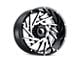 American Truxx Web Gloss Black Machined Wheel; 20x12; -44mm Offset (99-04 Jeep Grand Cherokee WJ)