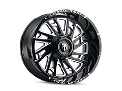 American Truxx Blade Gloss Black Milled Wheel; 24x14; -76mm Offset (05-10 Jeep Grand Cherokee WK)