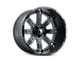 American Truxx Bomb Satin Black Milled Wheel; 22x14; -76mm Offset (11-21 Jeep Grand Cherokee WK2)