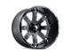 American Truxx Bomb Satin Black Milled Wheel; 22x14; -76mm Offset (18-24 Jeep Wrangler JL)