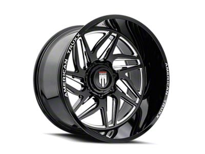 American Truxx Goliath Gloss Black Milled 6-Lug Wheel; 24x14; -76mm Offset (16-23 Tacoma)