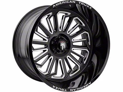 American Truxx Butcher Gloss Black Milled 6-Lug Wheel; 20x10; -24mm Offset (17-24 Titan)