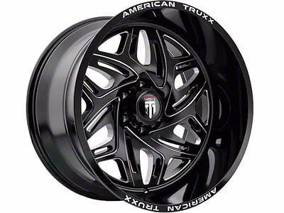 American Truxx Euphoria Gloss Black Milled 6-Lug Wheel; 20x10; -19mm Offset (16-24 Titan XD)