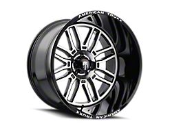 American Truxx Restless Gloss Black Machined 6-Lug Wheel; 22x12; -44mm Offset (22-24 Tundra)