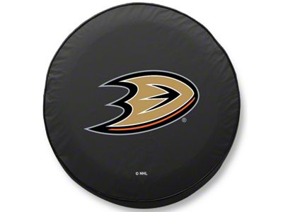 Anaheim Ducks Spare Tire Cover; Black (66-18 Jeep CJ5, CJ7, Wrangler YJ, TJ & JK)