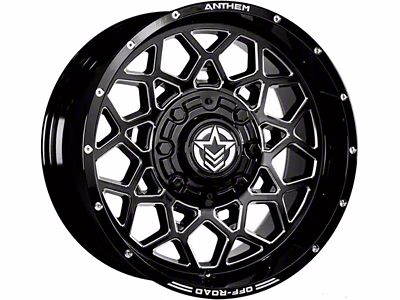 Anthem Off-Road Avenger Gloss Black Milled 6-Lug Wheel; 17x9; 0mm Offset (03-09 4Runner)