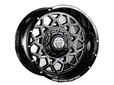 Anthem Off-Road Avenger Gloss Black Milled 6-Lug Wheel; 20x12; -44mm Offset (03-09 4Runner)